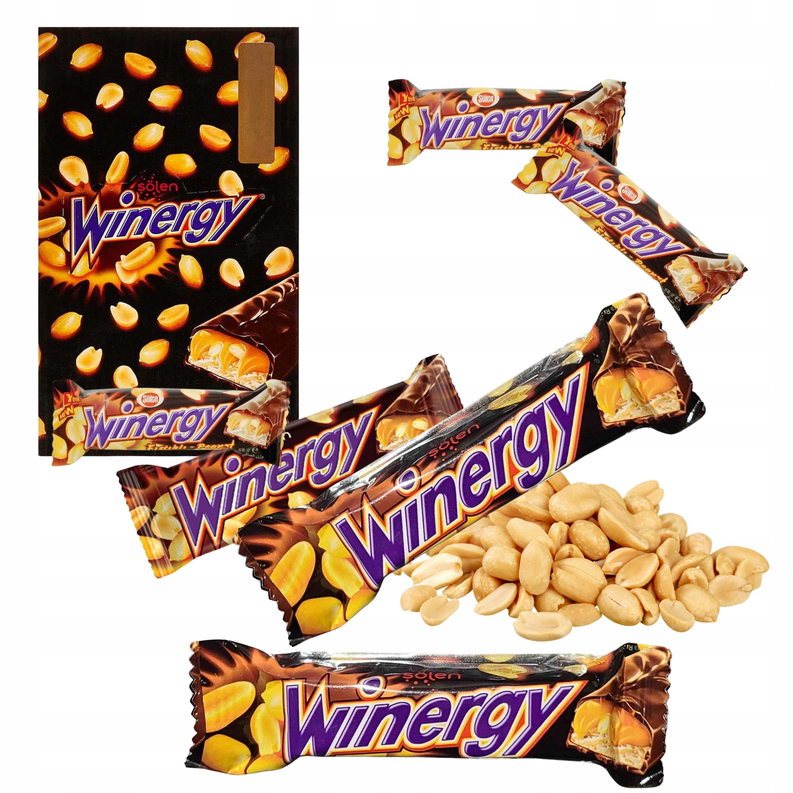 Solen Winergy Cukierki Czekoladowe z Orzeszkami i Karmelem Duże op. 2,5kg
