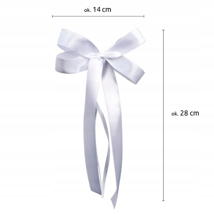 Kokardy na klamki, kokardy do dekoracji klamek samochodu na wesele ślub Kod producenta KS0075