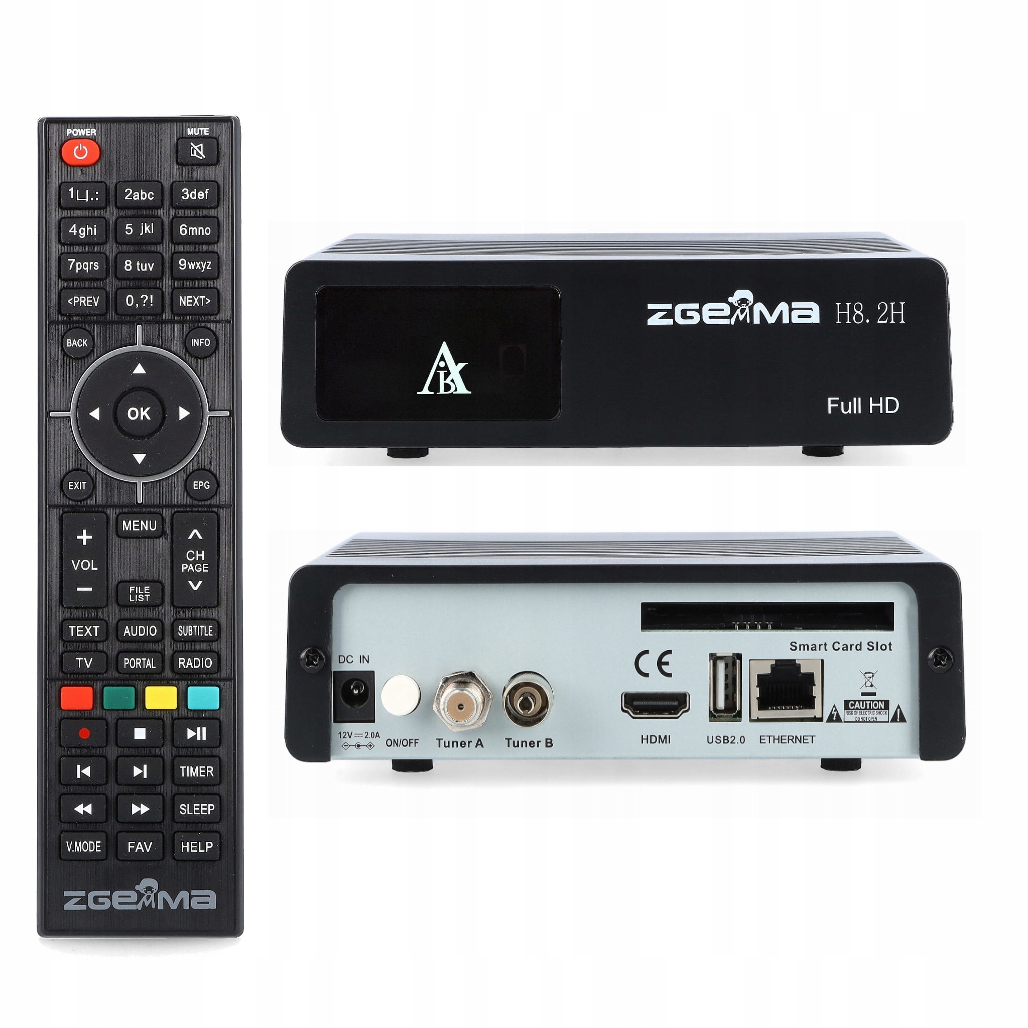 Tuner Odbiornik Telewizja DVB-S2 DVB-T2 Zgemma H8.2H
