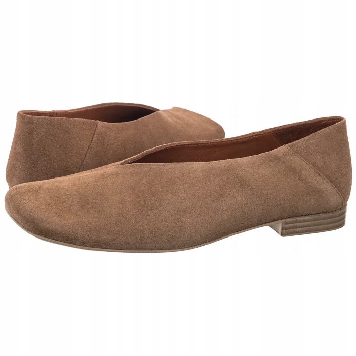 Dámské kožené baleríny Nepeke Gizela Beige, béžové