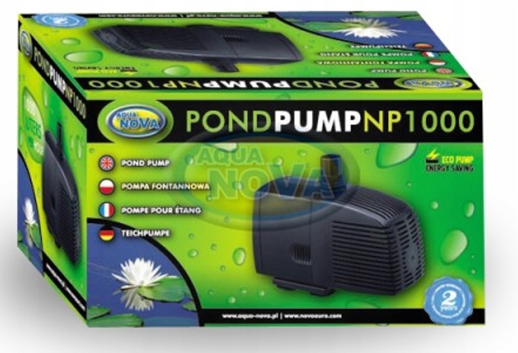 Aqua-nova NP-1000 Pompa Z Dyszą Fontannową 1000l/h 16W