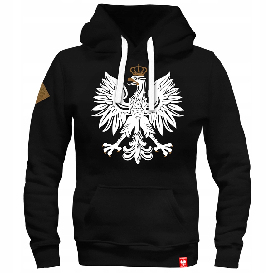 Bluza Patriotyczna z orłem Polacy Husaria Flaga Pl Czarna Patriota Ciepła