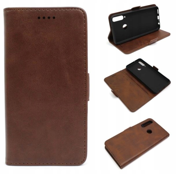 

Etui Case Smart Leather do Huawei Y6p brązo +szkło