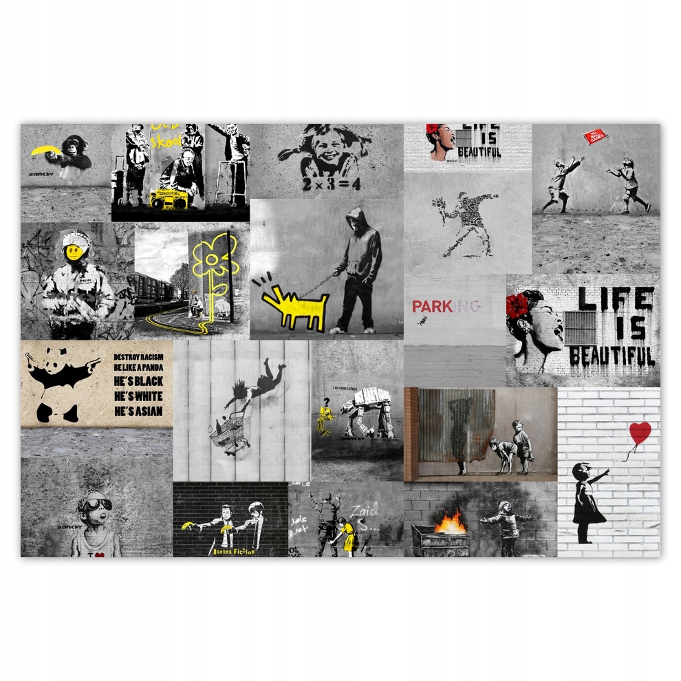 

Plakaty 200x135 Mix Kolaż Collage Banksy