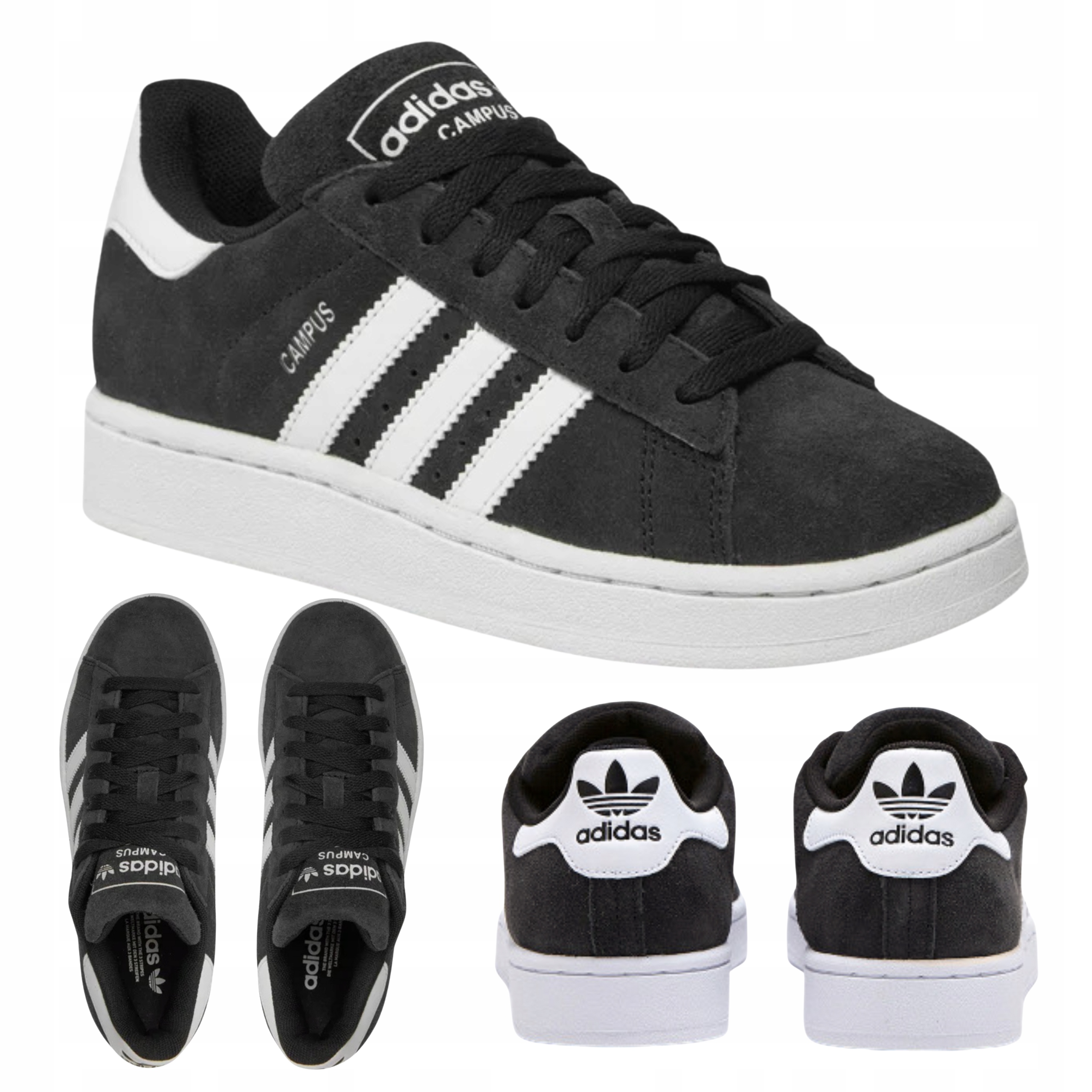 Pánské Sportovní Boty Pohodlné Černé Tenisky Adidas Campus ID9844 vel.
