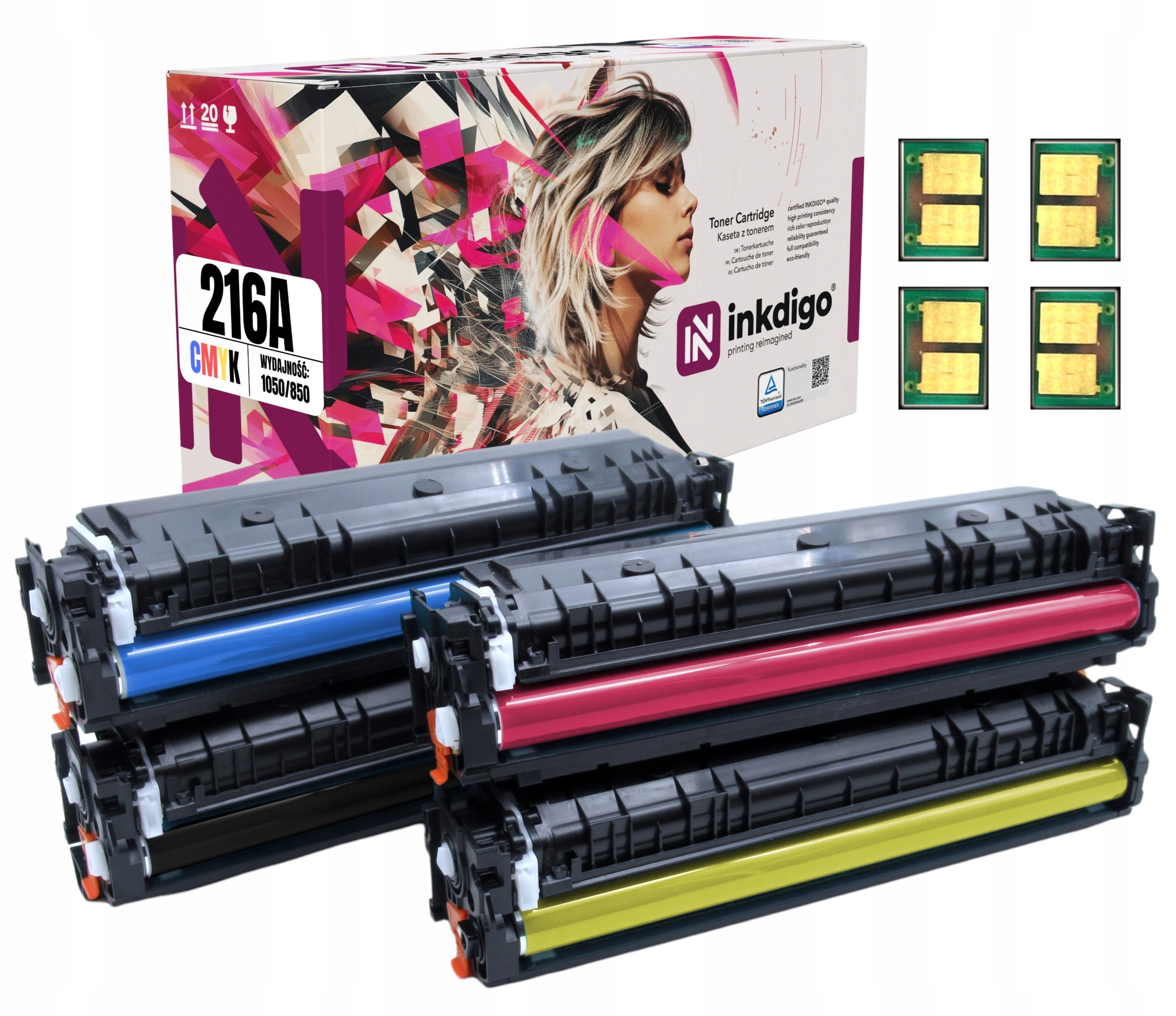 4x Náhrada W2410-W2413A Chipem pro Hp Color LaserJet M182n M183fw
