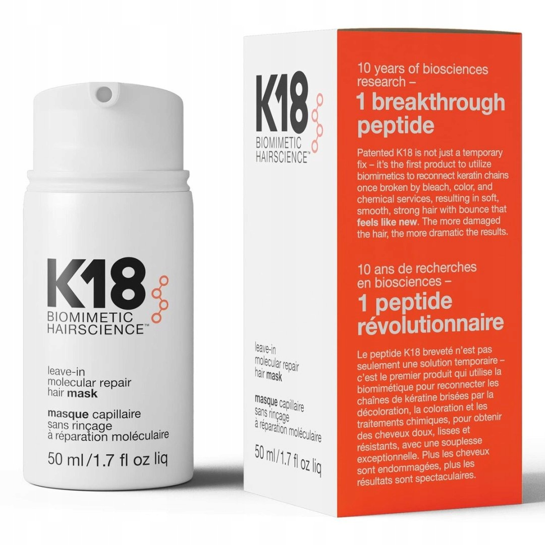 Maska na vlasy bez oplachování K18 Leave-in 50 ml Opravný komplex