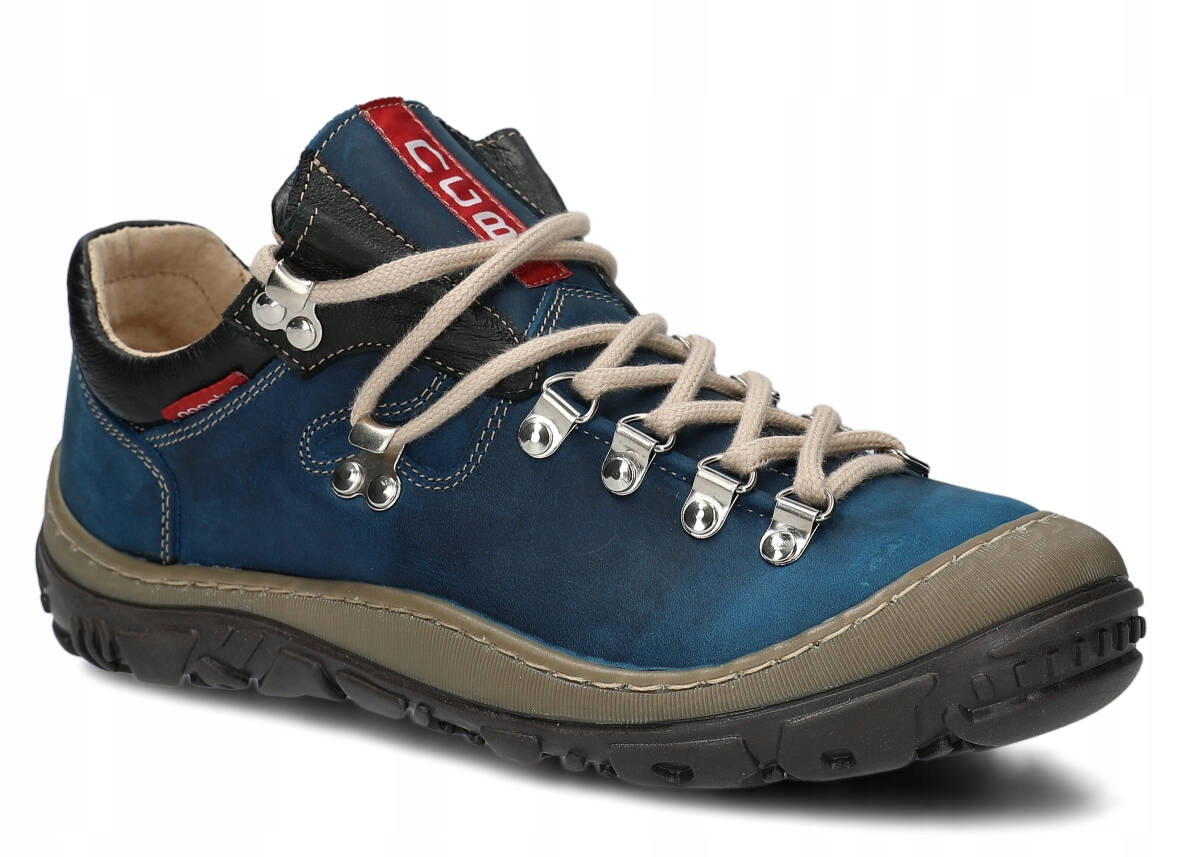 Nagaba 054 Kobalt – Pohodlné Kožené Polské Dámské Trekové Polobotky