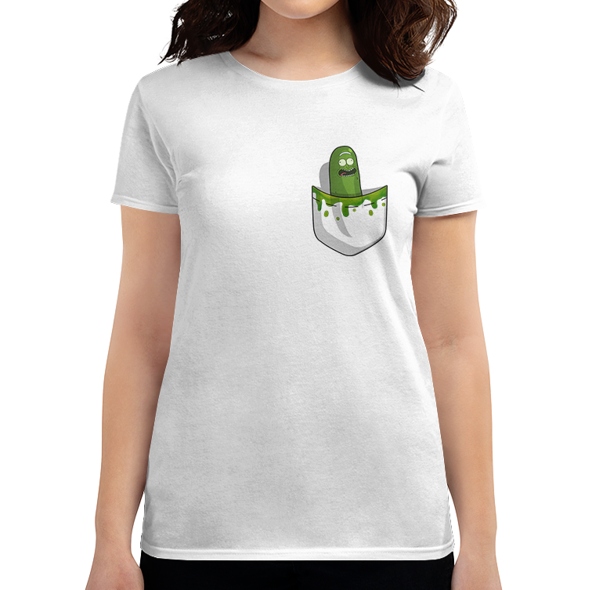 

Koszulka Pickle Rick and Morty kieszonka poket L