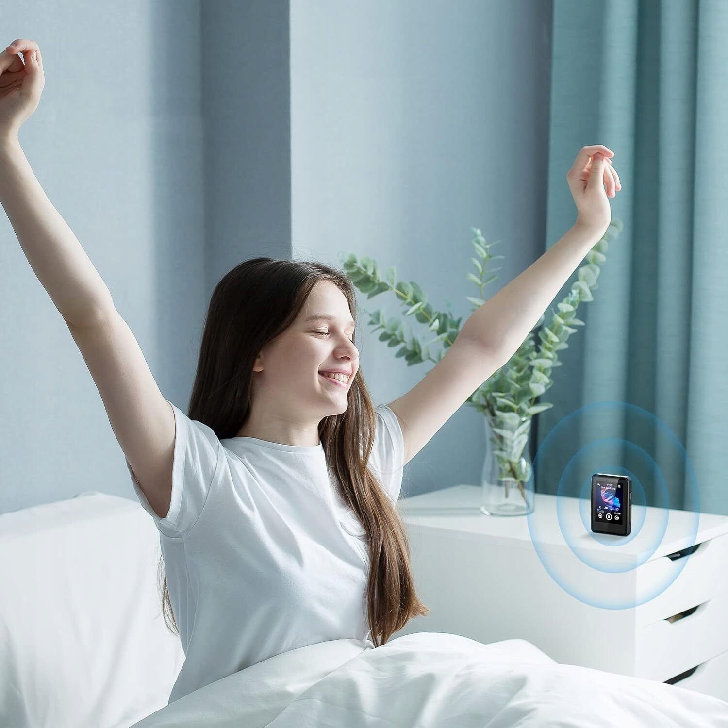 ODTWARZACZ MP3 MP4 BLUETOOTH Z SŁUCHAWKAMI ODTWARZACZ MUZYKI HIFI, RADIO FM Załączone wyposażenie kabel USB słuchawki