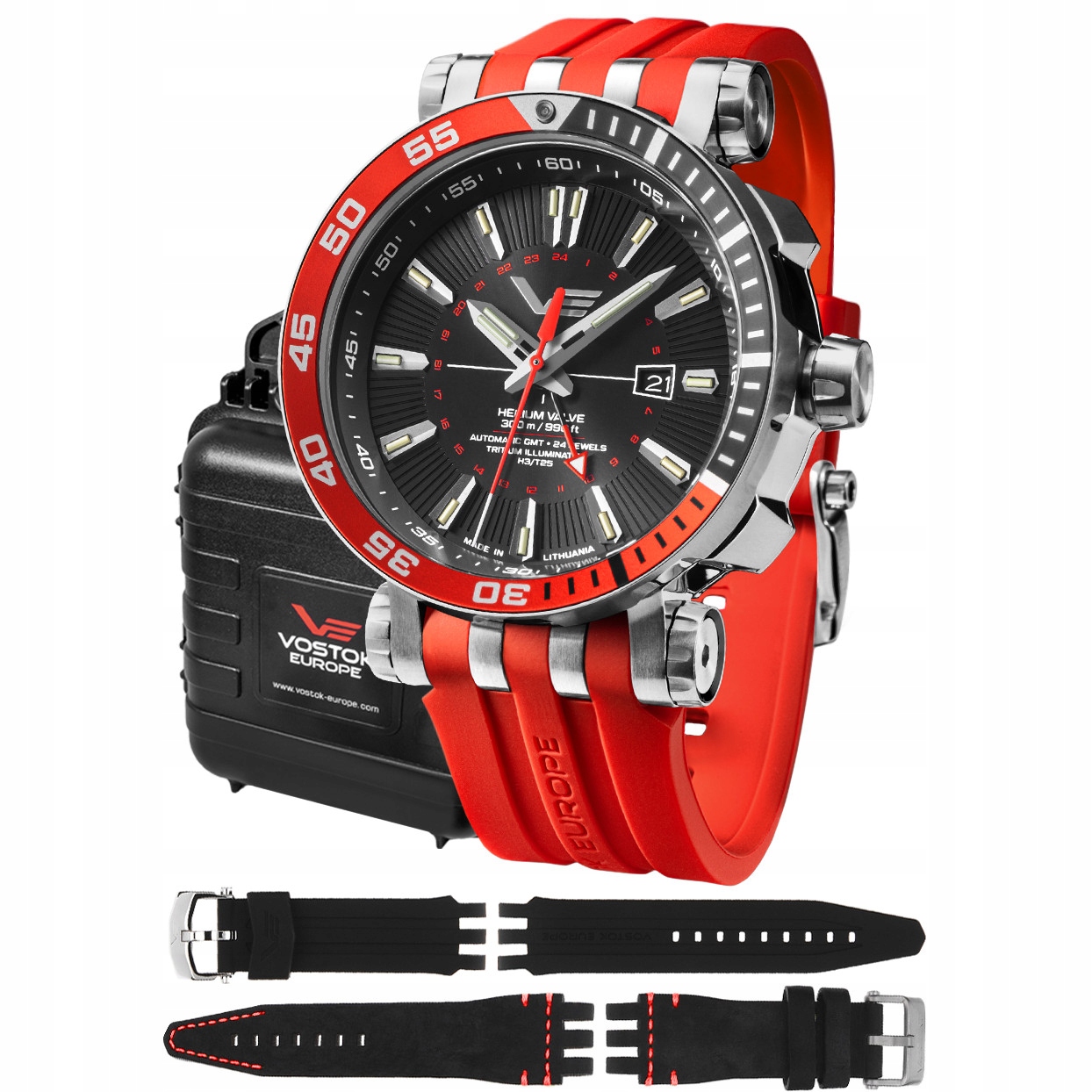 Pánské Hodinky Vostok Europe NH34-575A717SR červené