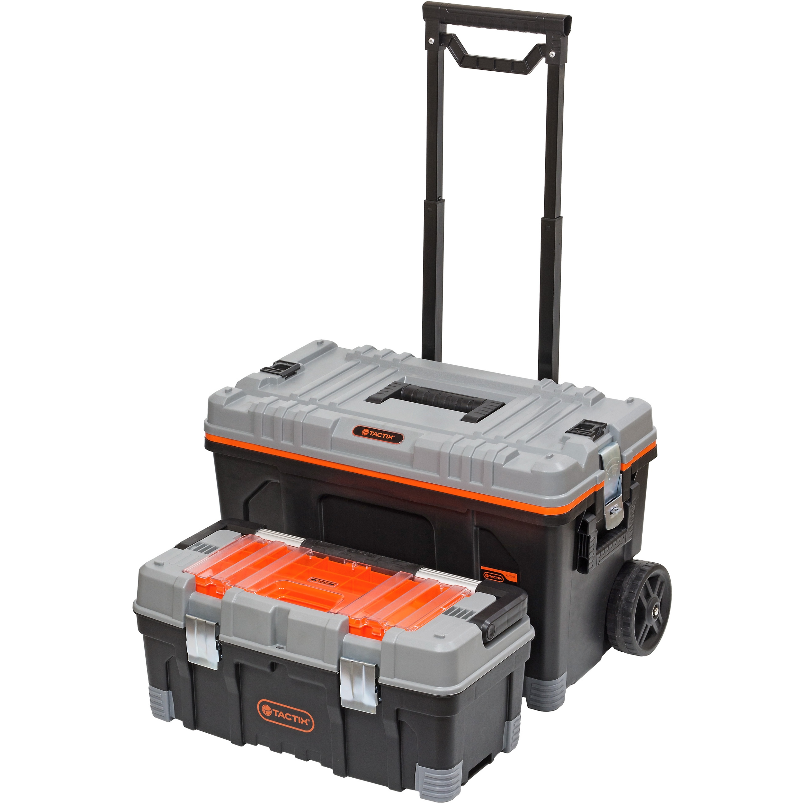 Skrzynka narzędziowa profesjonalna 2w1 DUŻA 68cm 25" MOBILNA -TACTIX Wysokość produktu 97 cm