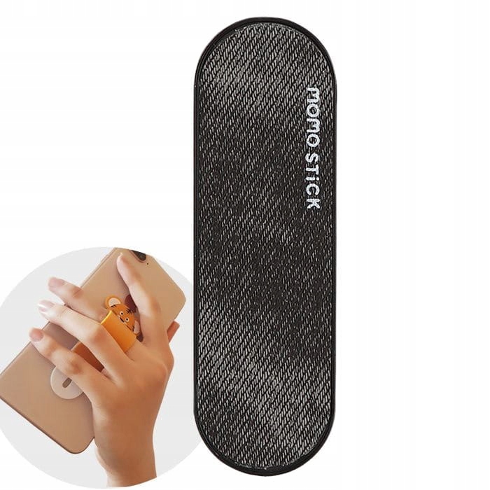 PODSTAWKA HOLDER UCHWYT PASEK DO TELEFONU SMARTFONA NA PALEC CZARNA