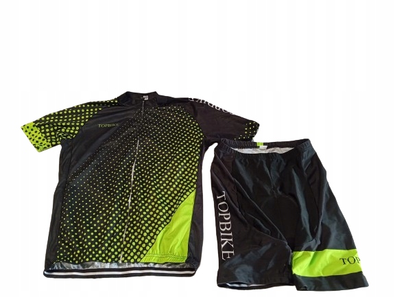 Zestaw Rowerowy Męski Koszulka Krótkie Spodenki r. L X-labor Czarno-zielony