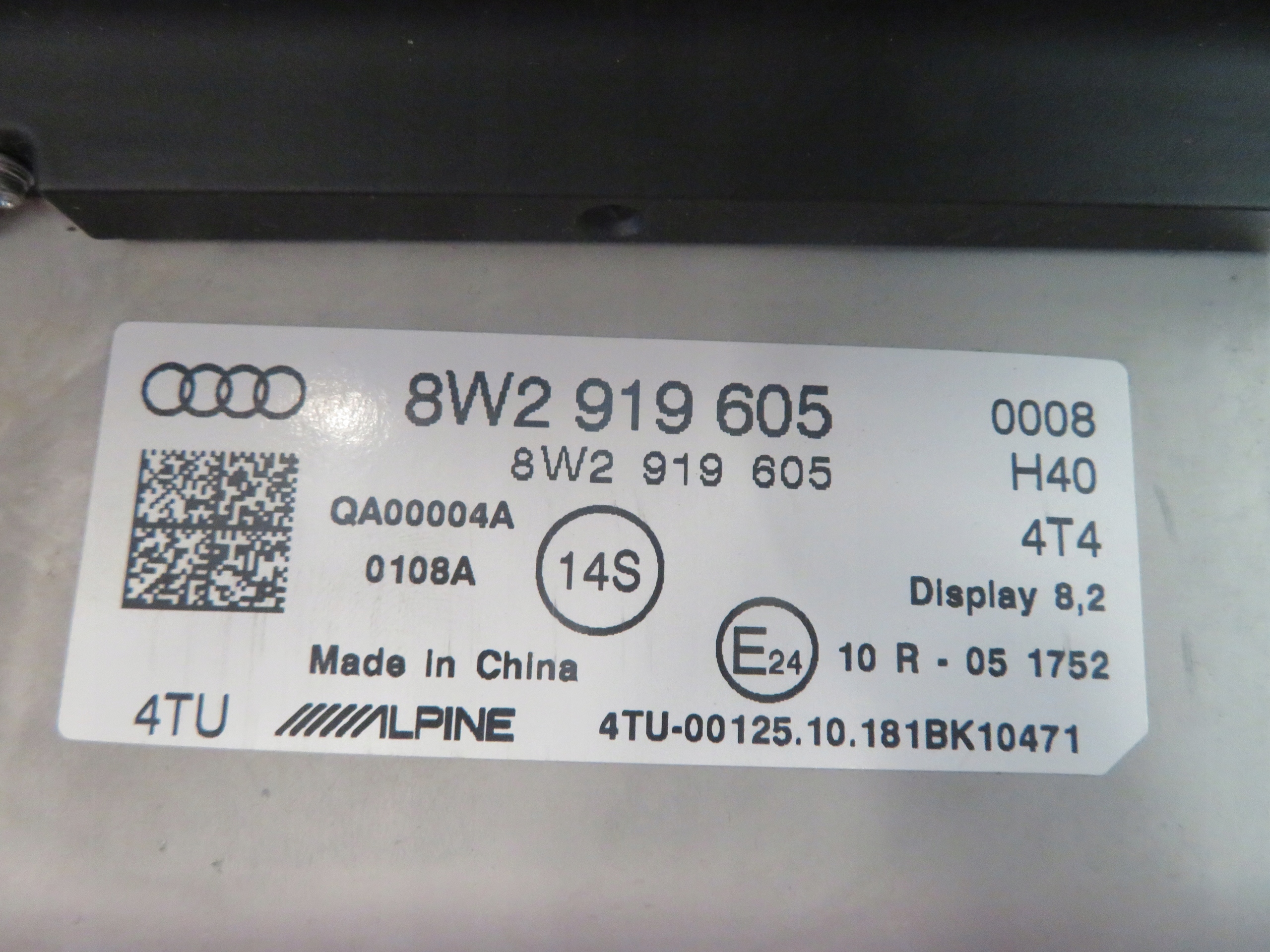 Écran Navigation EKRAN AUDI A5 8W 2.0TFSI 19R