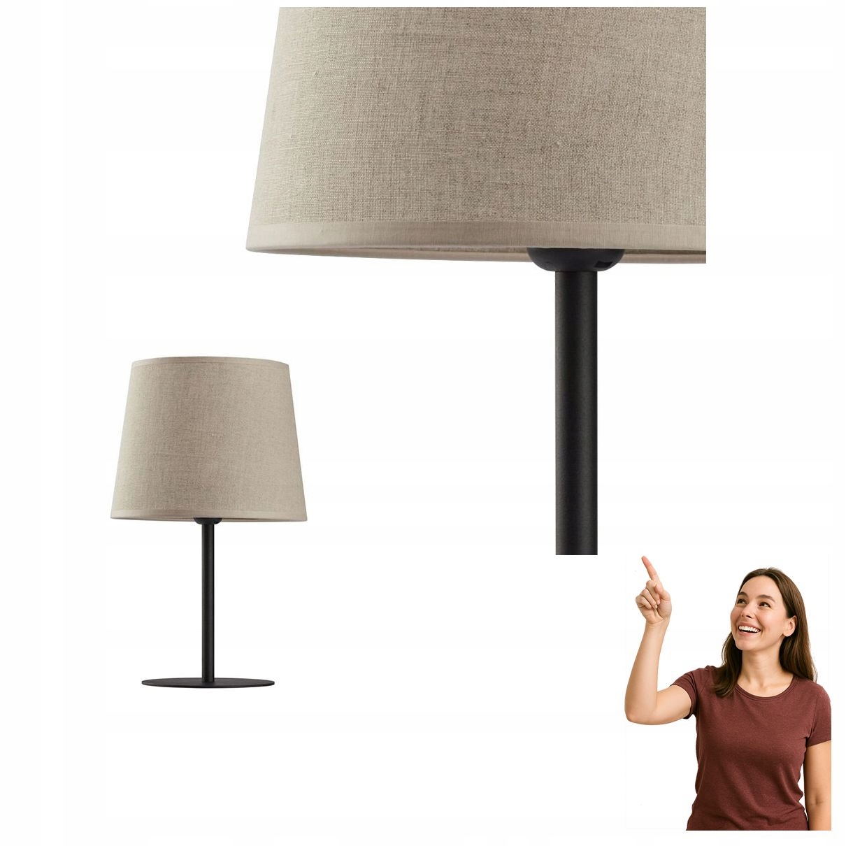 Nočná stolová lampa Chicago Linen 5150 Tk Lighting