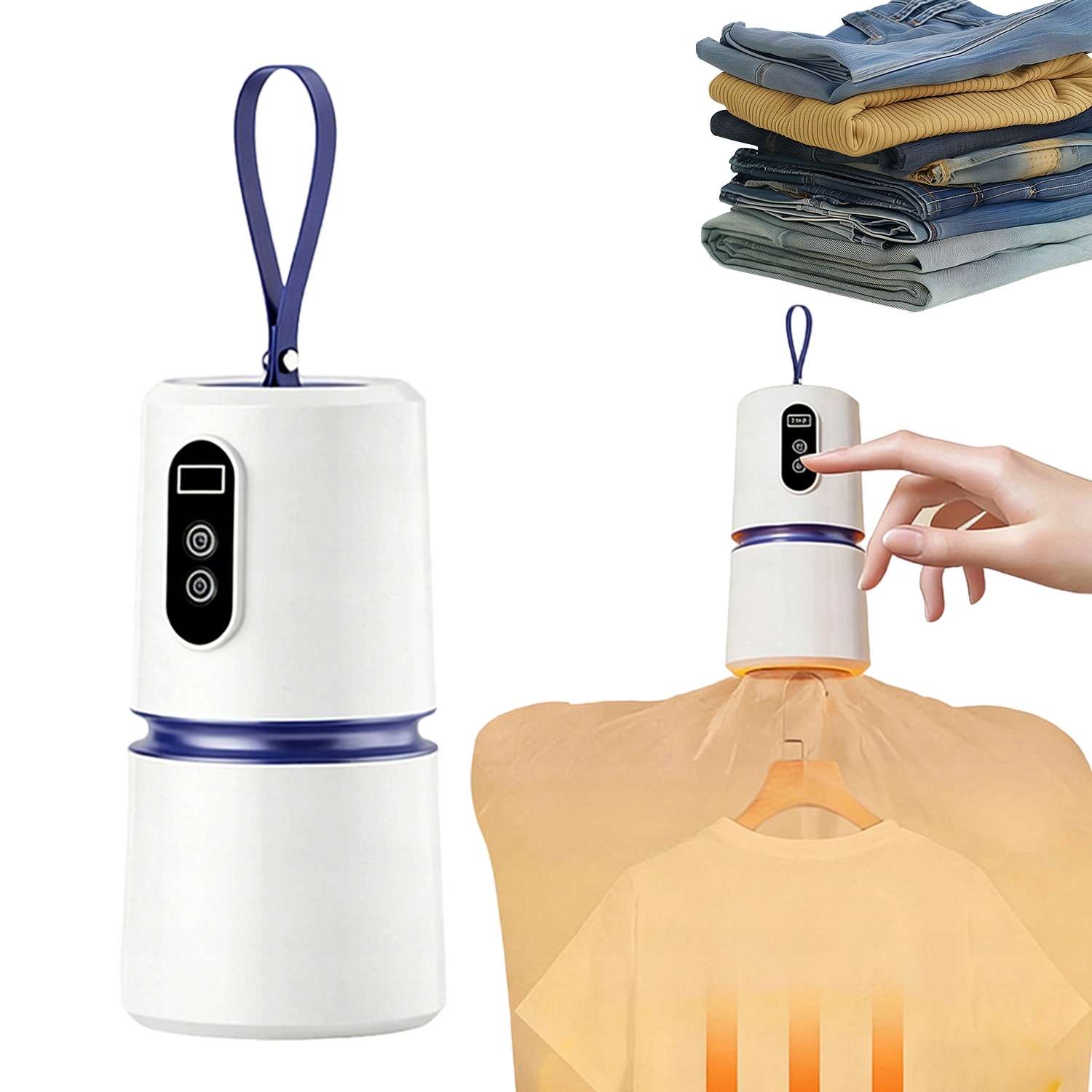 Levně Přenosná Elektrická Sušák S Inteligentním Ovládáním, Tichá A Kompaktní