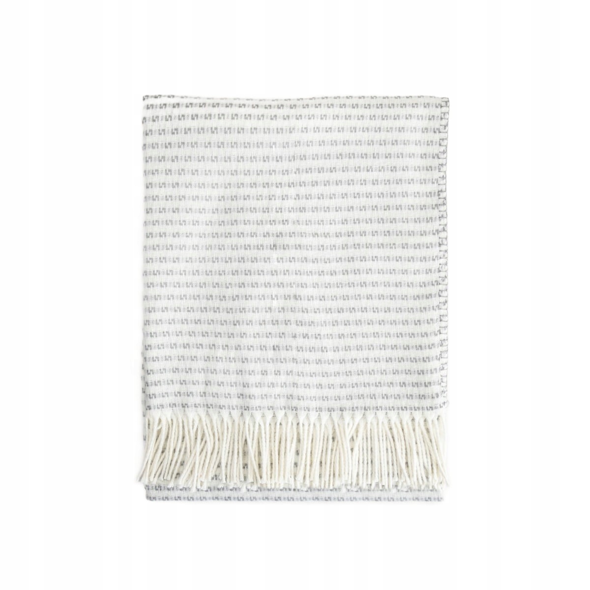 Deka Sorbo s třásněmi a strukturovaným šedým vzorem 150 x 200 cm Homla