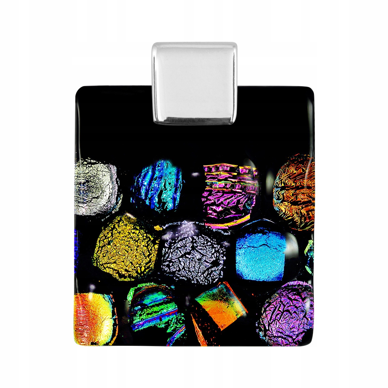 Dámský vícebarevný přívěsek Harf sklo murano