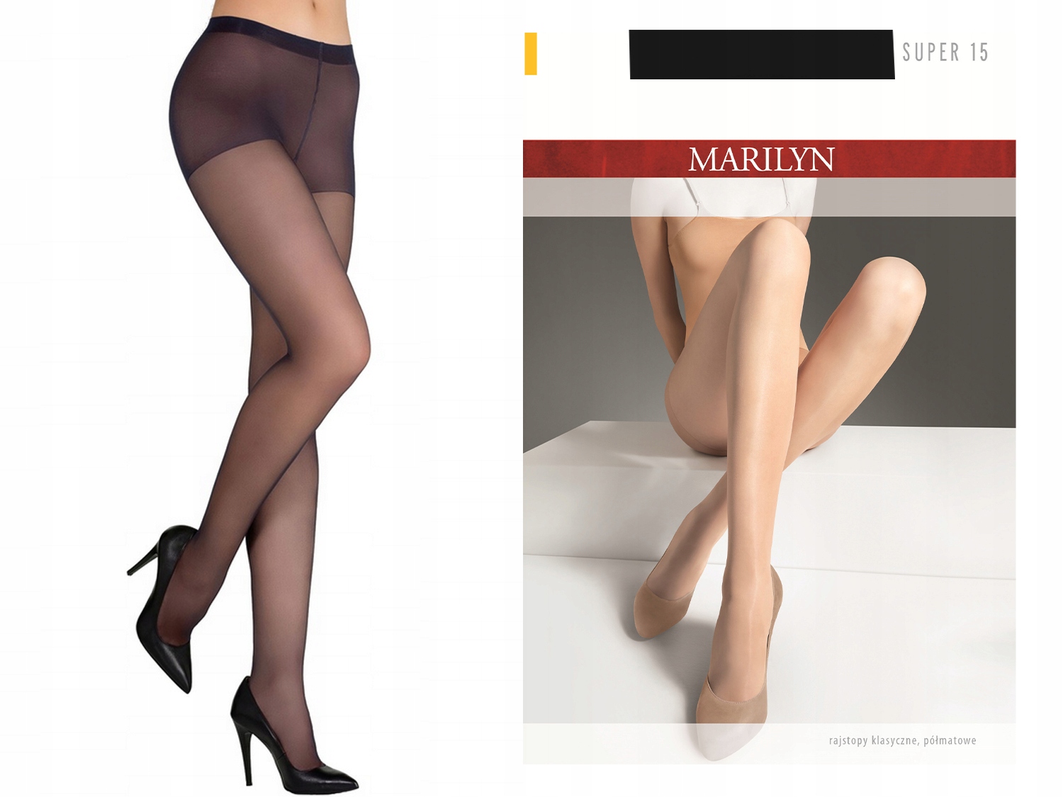 

Marilyn Rajstopy klasyczne z lycry 15 nero