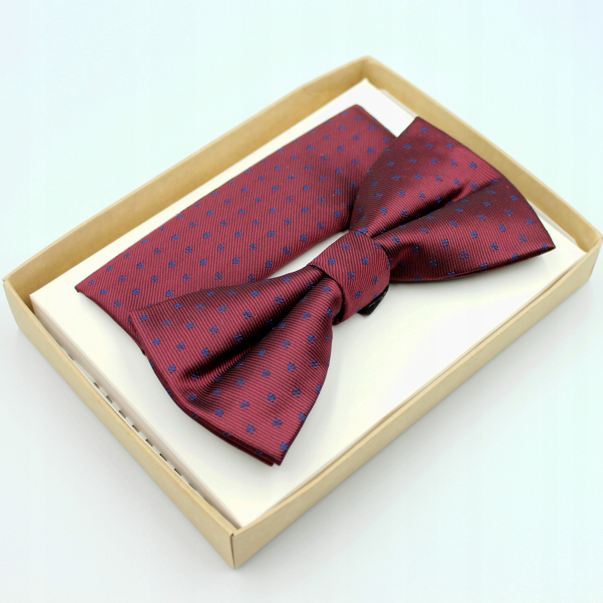 MUSZKA MUCHA BORDOWA MĘSKA ELEGANCKA + POSZETKA