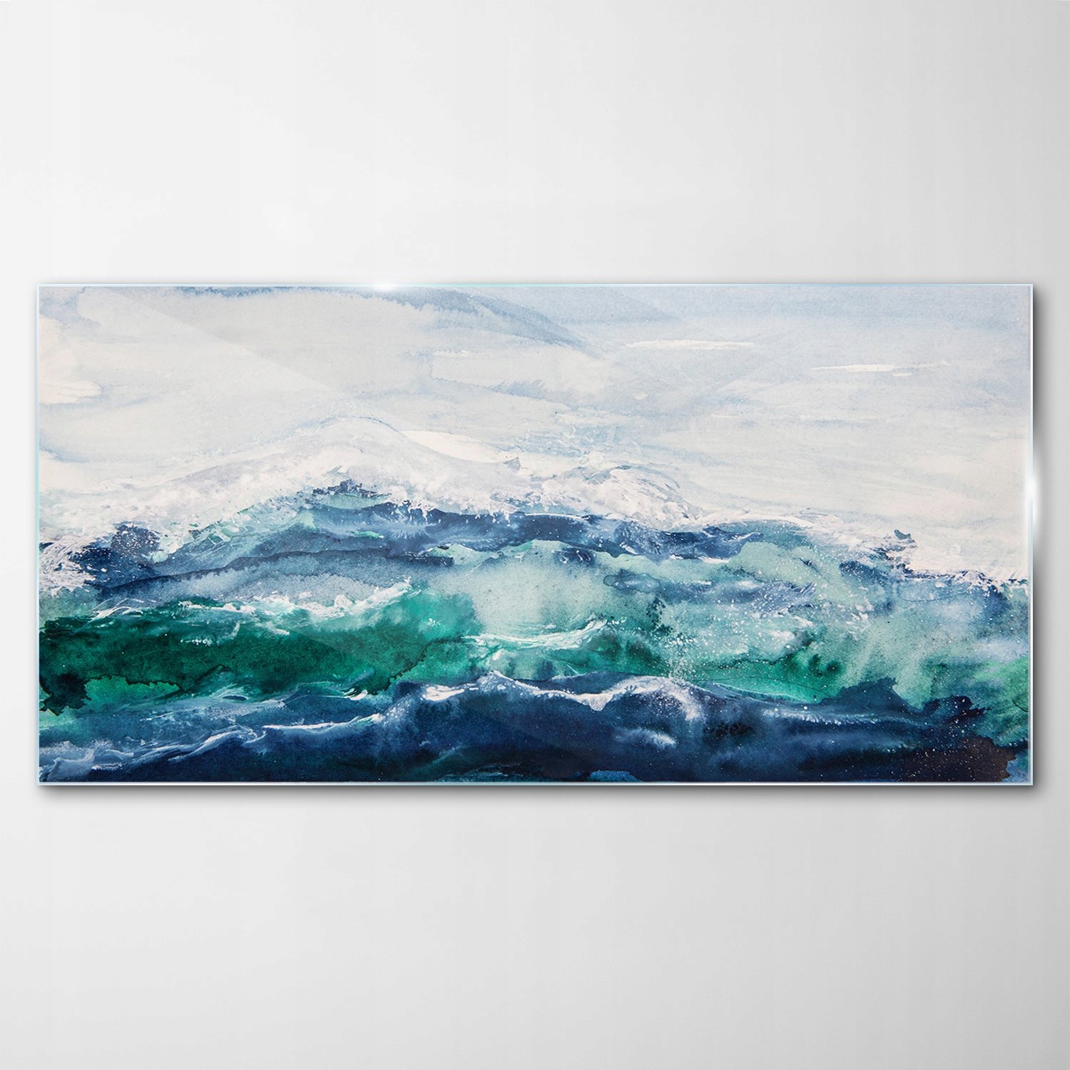 

Obraz Szklany Dekor Ocean Fale Akwarele 100x50