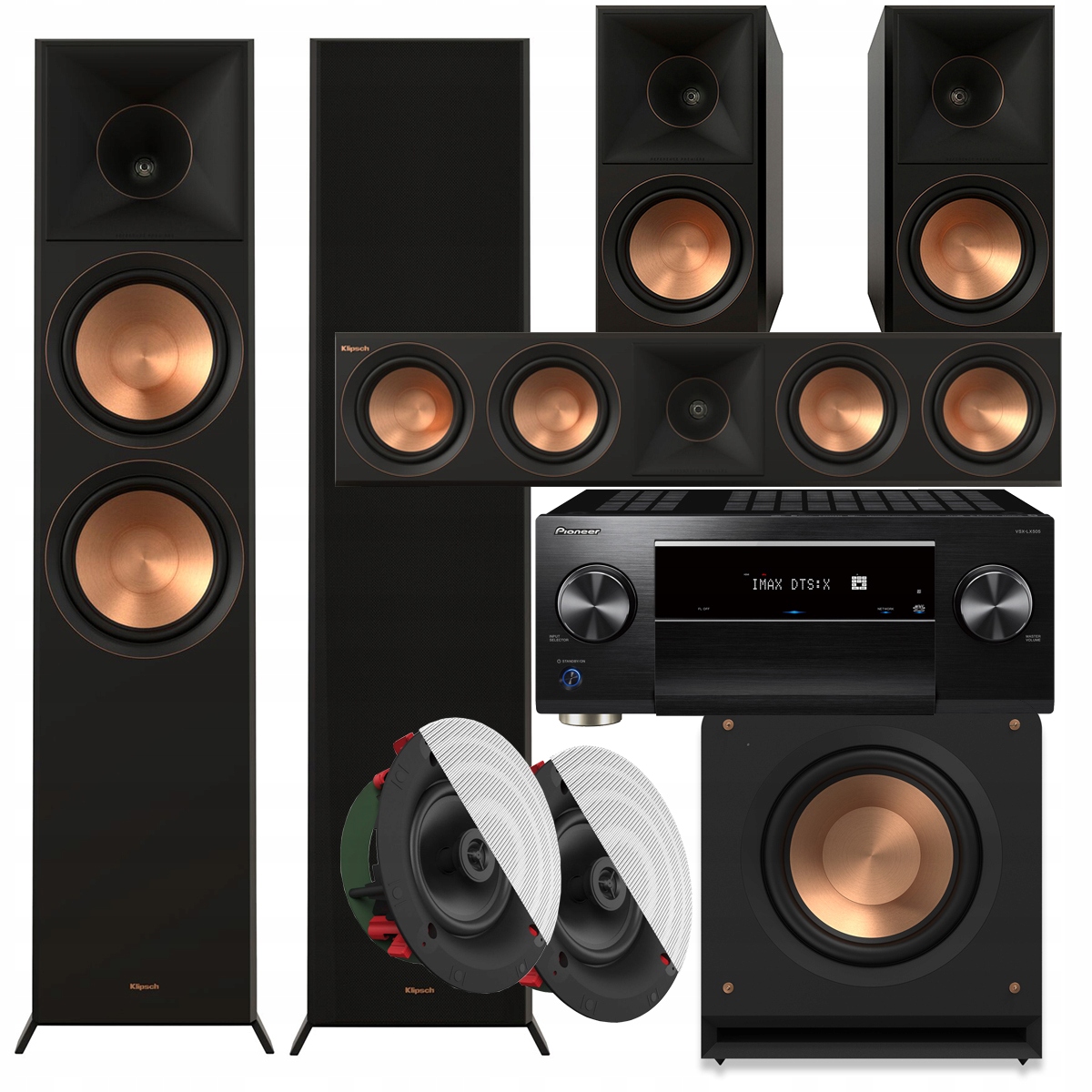 Klipsch RP-8000F II + RP-600M + RP-504C + CS-18C + RP-1200SW + VSX-LX505