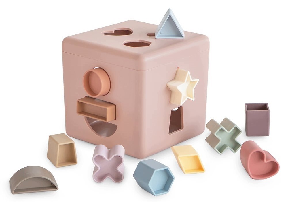 Mushie Sorter kształtów Petal różowy