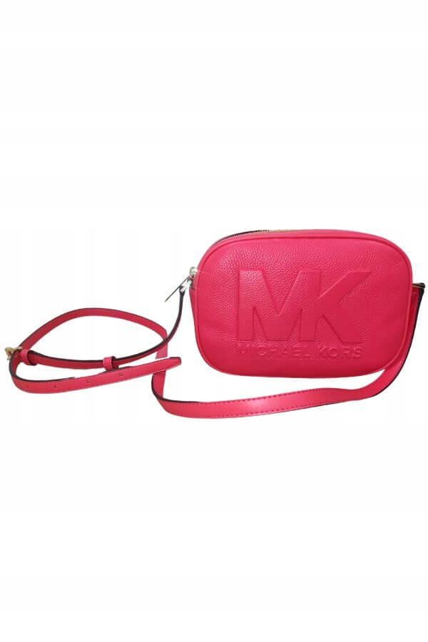 Kožená kabelka Michael Kors korálová Jet Set