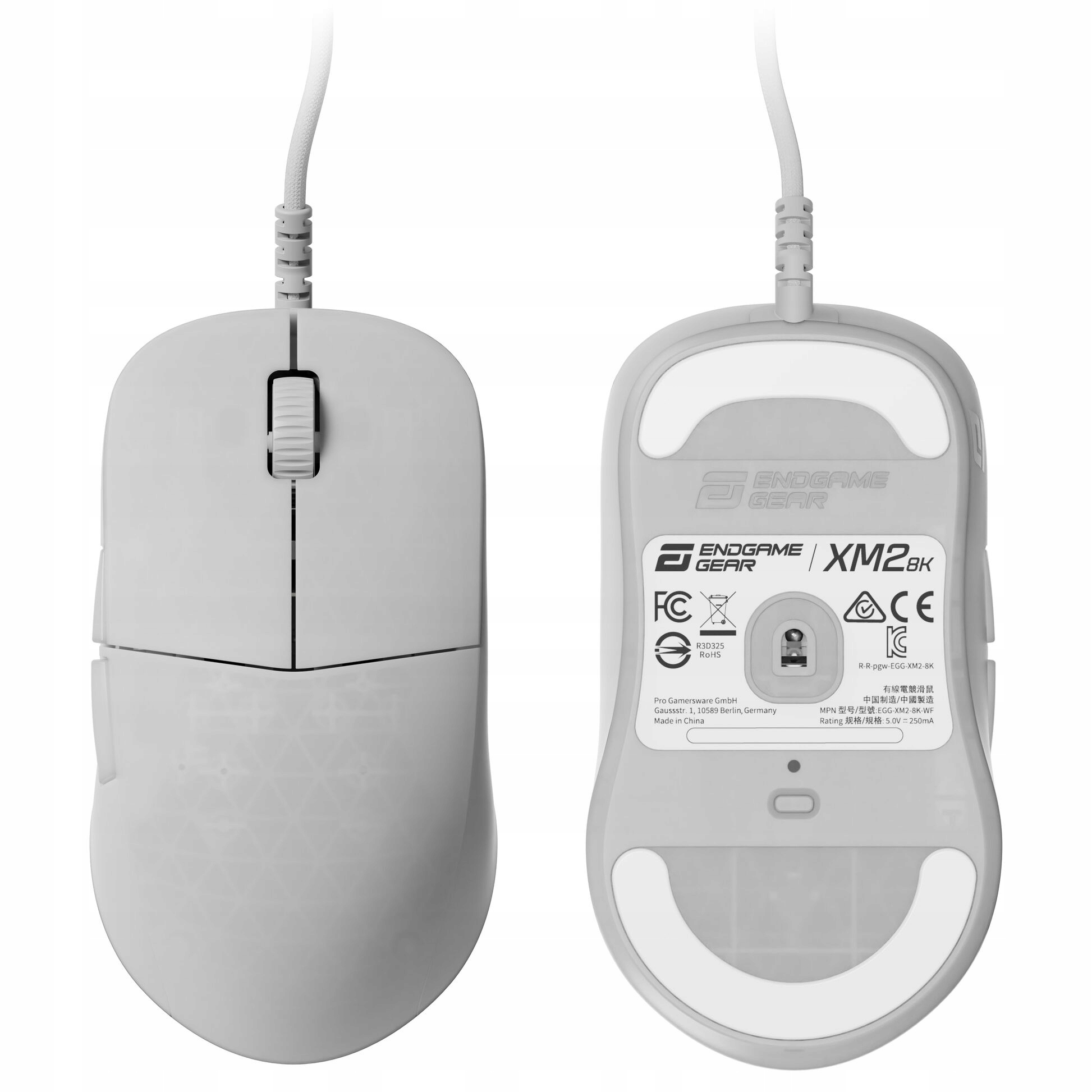 Herní myš Endgame Gear XM2 Usb 8000Hz PAW3395 26000 Dpi White Frost