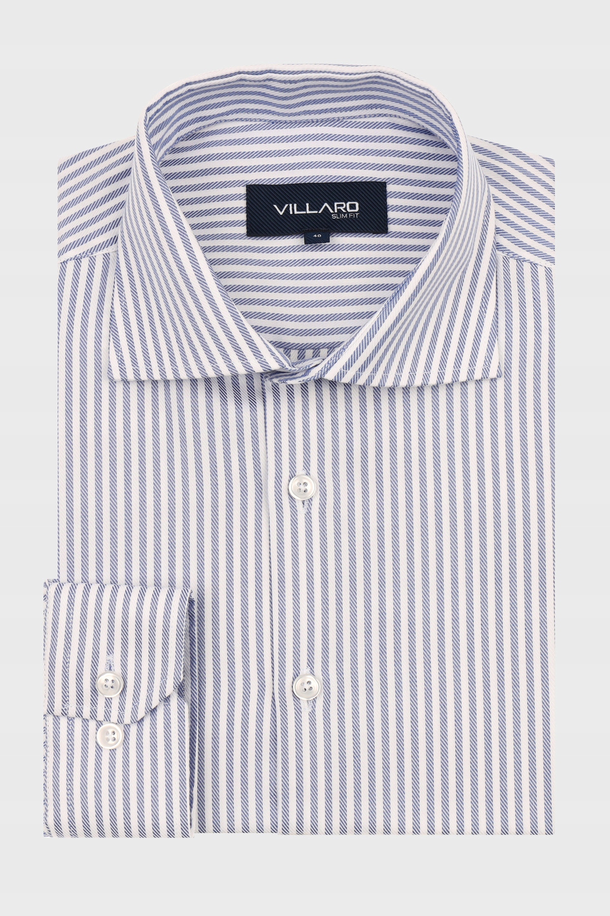 Pánská košile s modrými proužky Slim Fit 46-188/194 Slim Fit Villaro