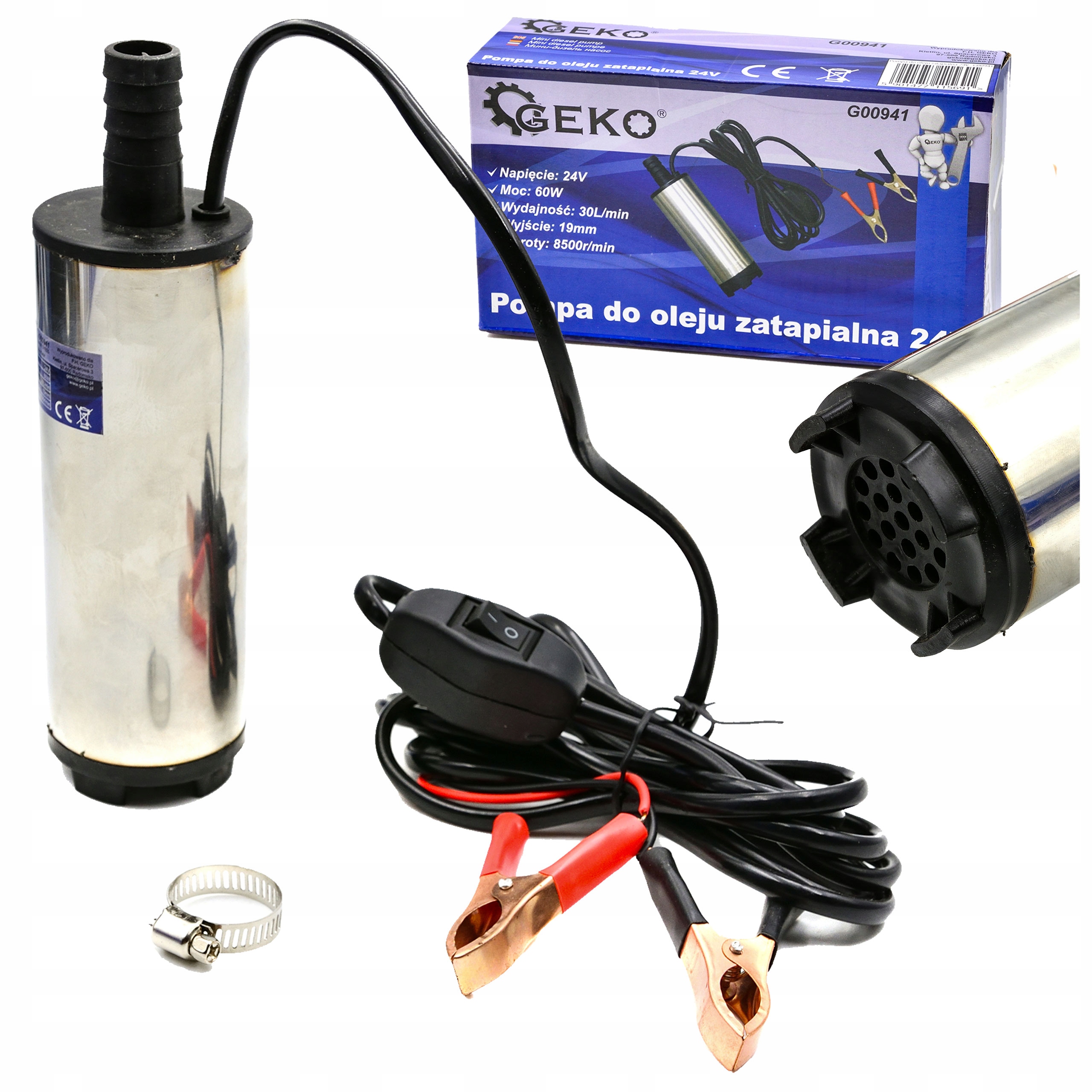 Geko масляный погружной насос 60w 12V G00940