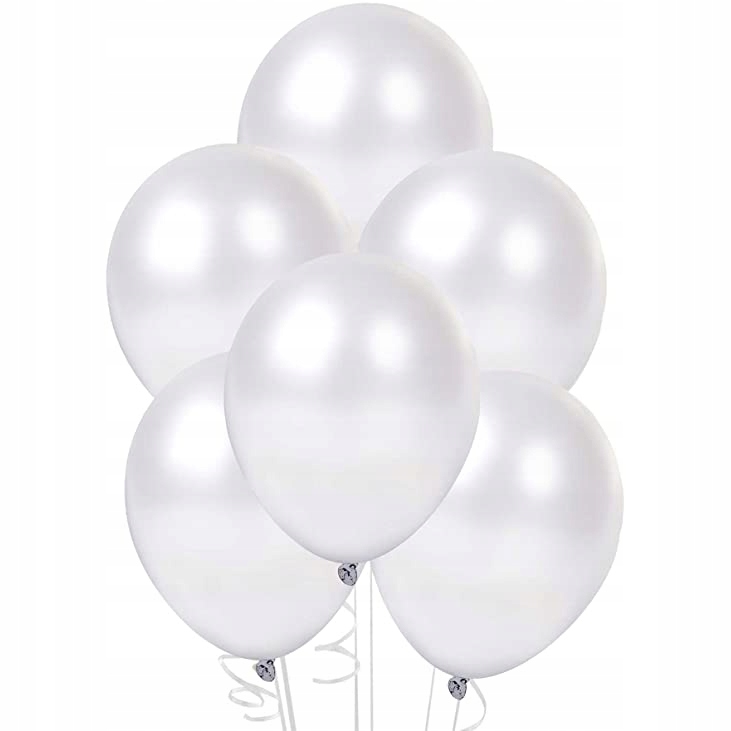 

Duże Balony Białe Metaliczne na Ślub Wesele 50szt