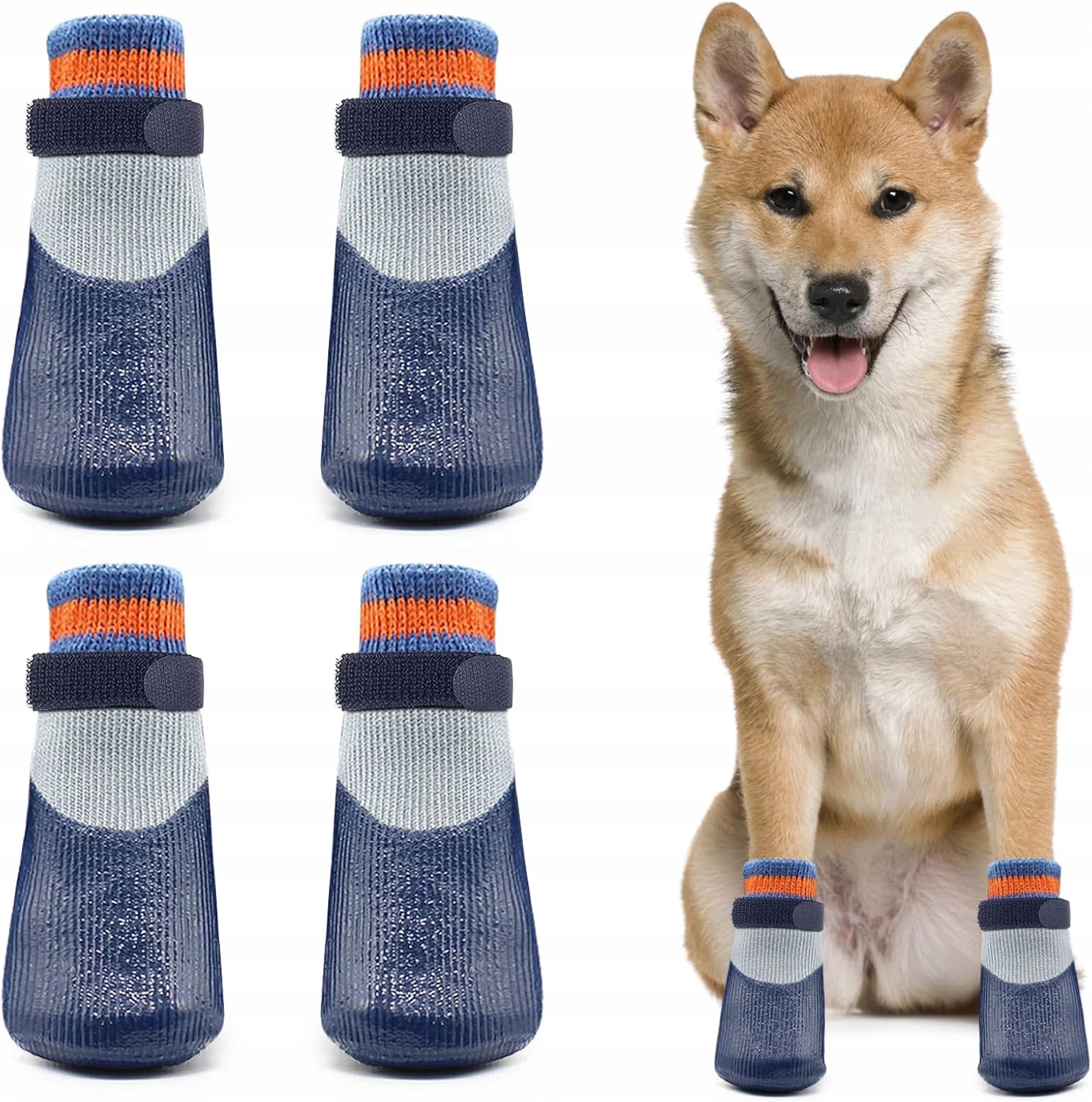 Levně 4 kusy Voděodolné protiskluzové ponožky pro psa S Granátové Jablko