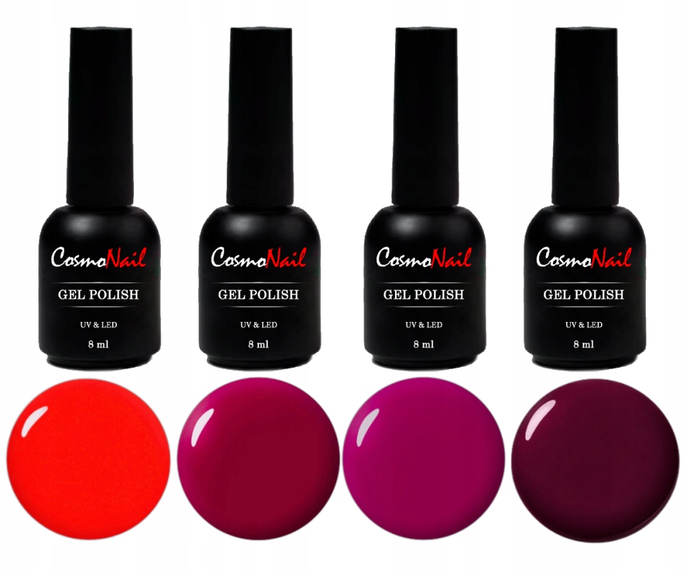 Cosmonail Sada Gel Lak Red Passion