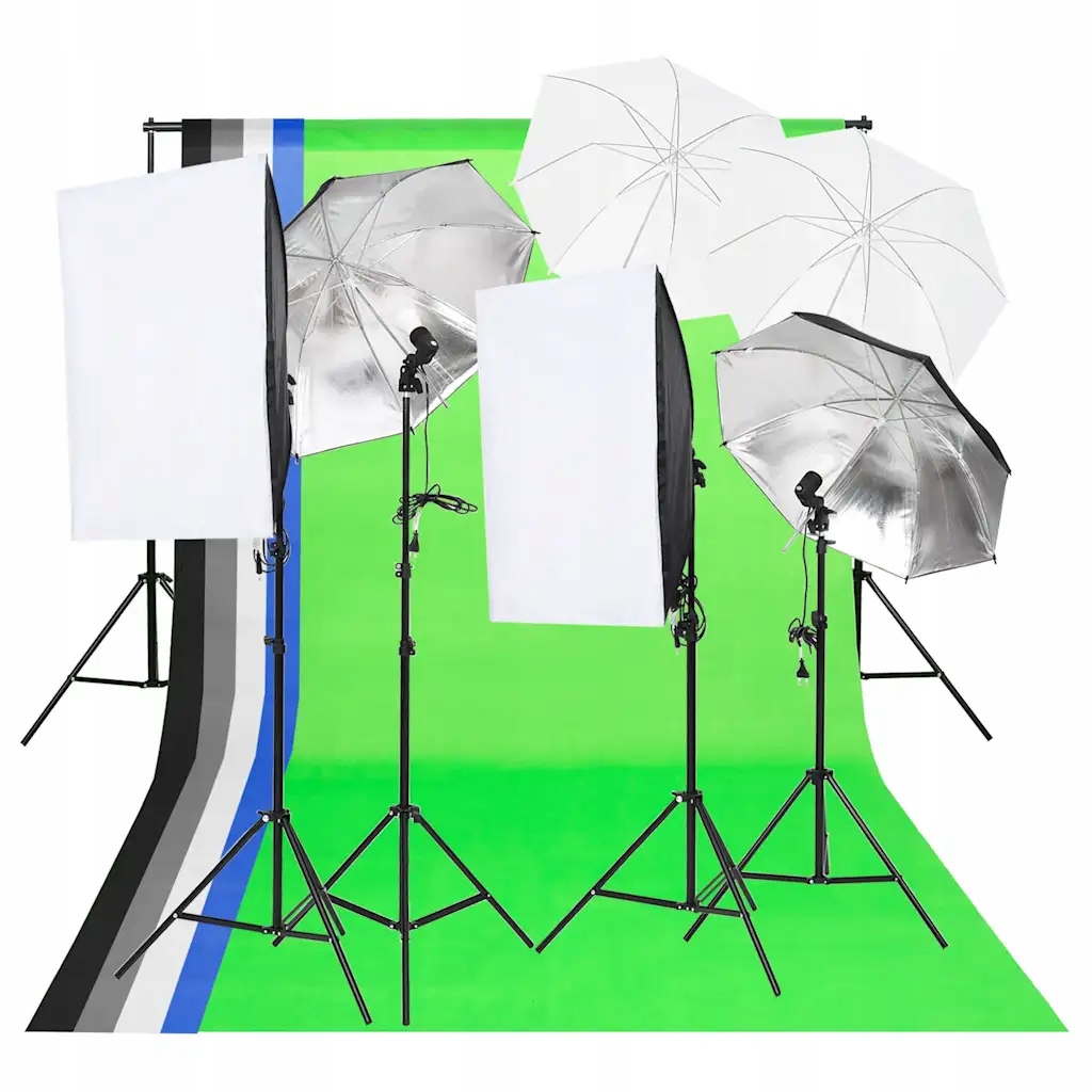 Zestaw Lamp Studyjnych Softbox 5500K LED 13W - Czarny 300x210cm