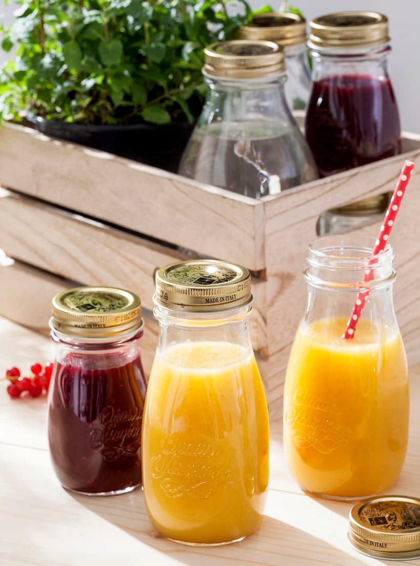 Butelka szklana do napojów Quattro Stagioni 410ml Linia Quattro