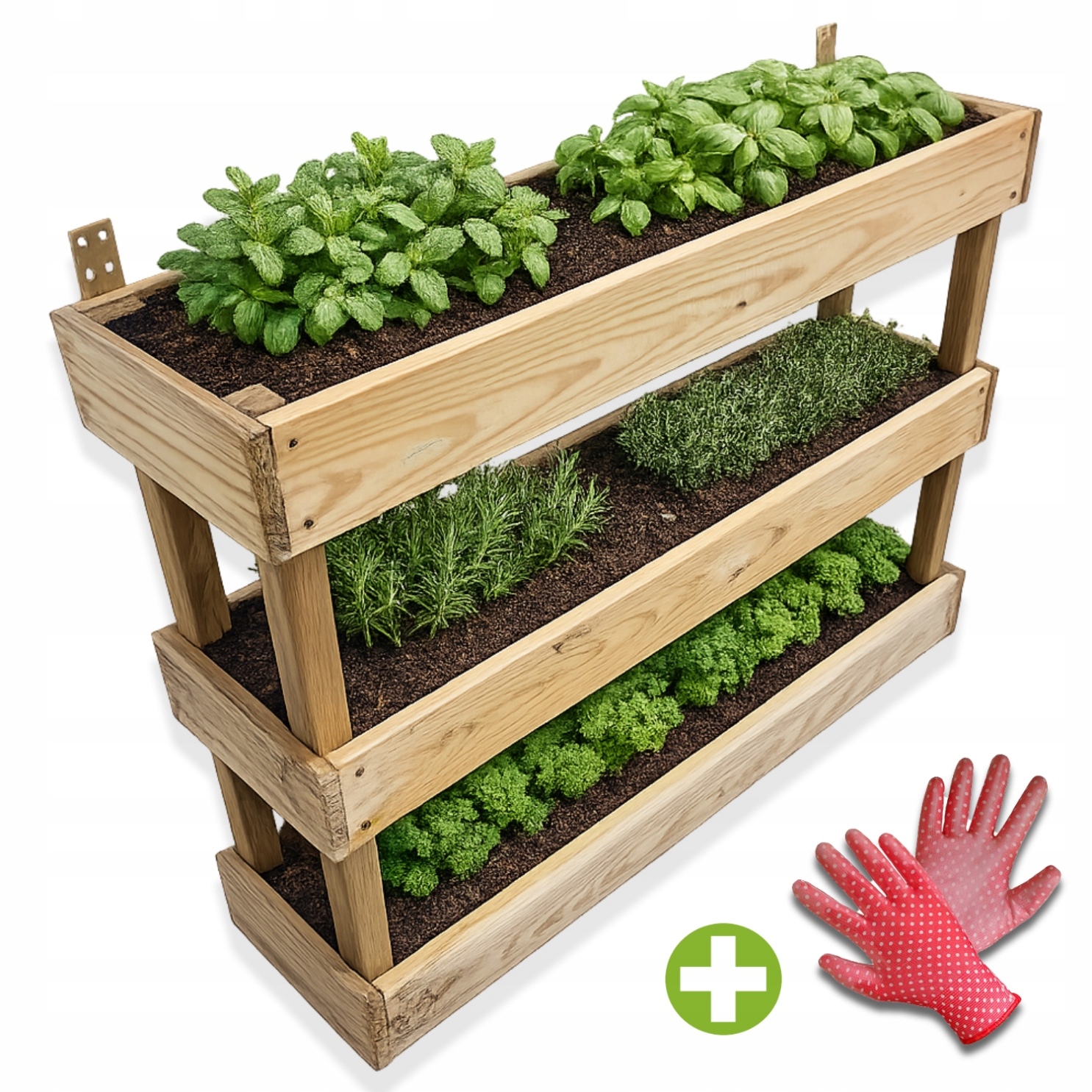 Vertikální zahrada 80x20x60 cm Bylinkový Záhon Zeleninová Zahrada Závěsný květináč Bylinář