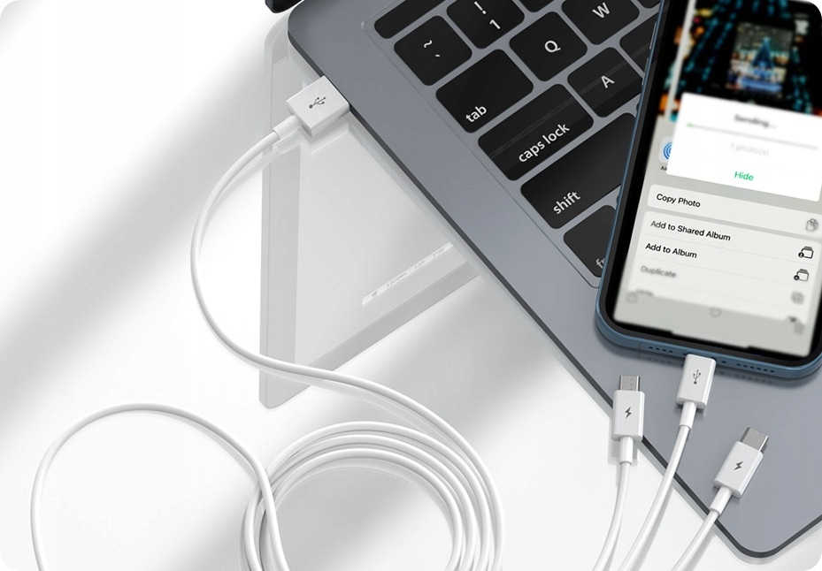 BASEUS MOCNY KABEL 3w1 USB PRZEWÓD do IPHONE MICRO TYP-C USB-C 3.5A 150cm Stan opakowania oryginalne