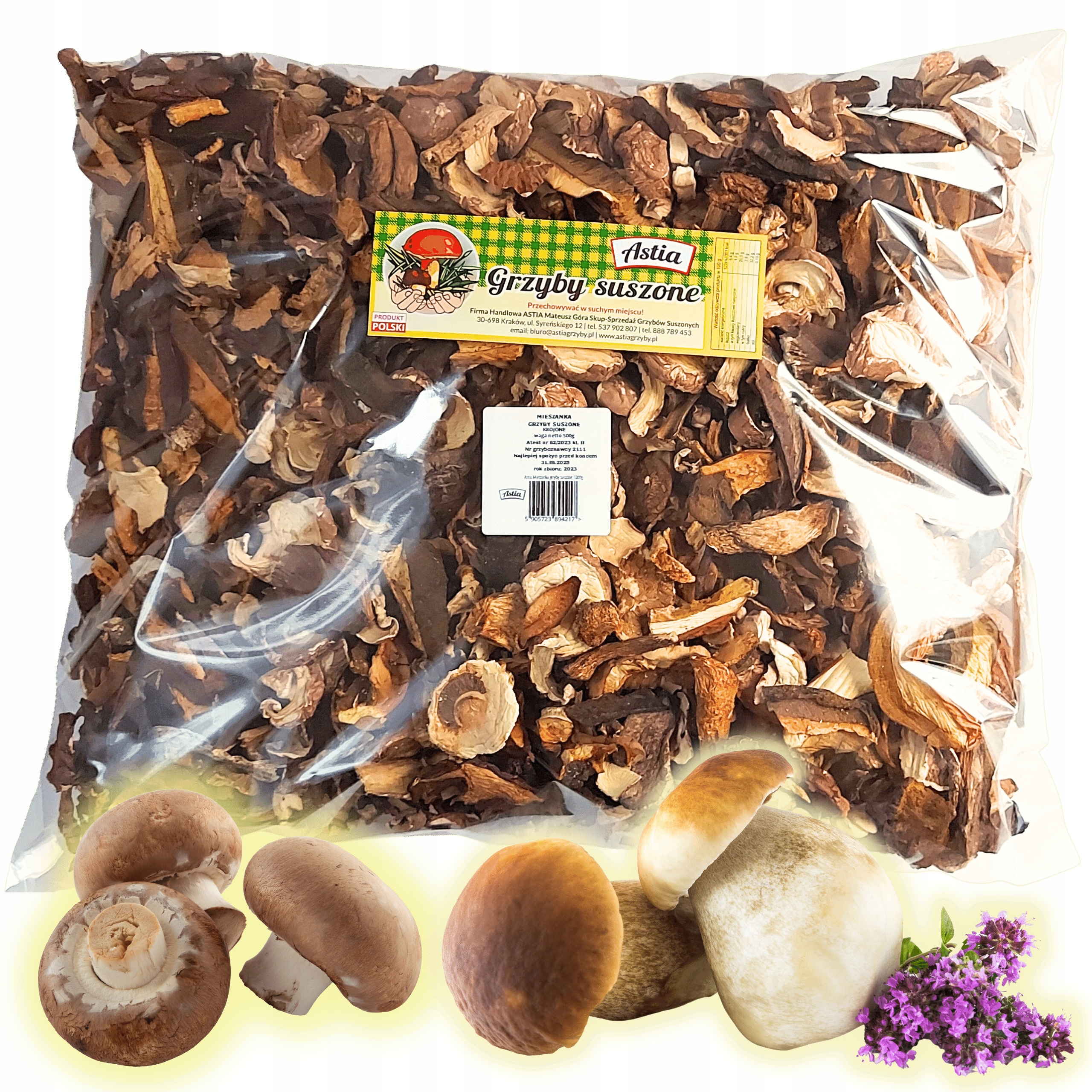 Levně Sušené Houby 1 kg Směs sušené houby krájené Lesní A Pěstované 2025