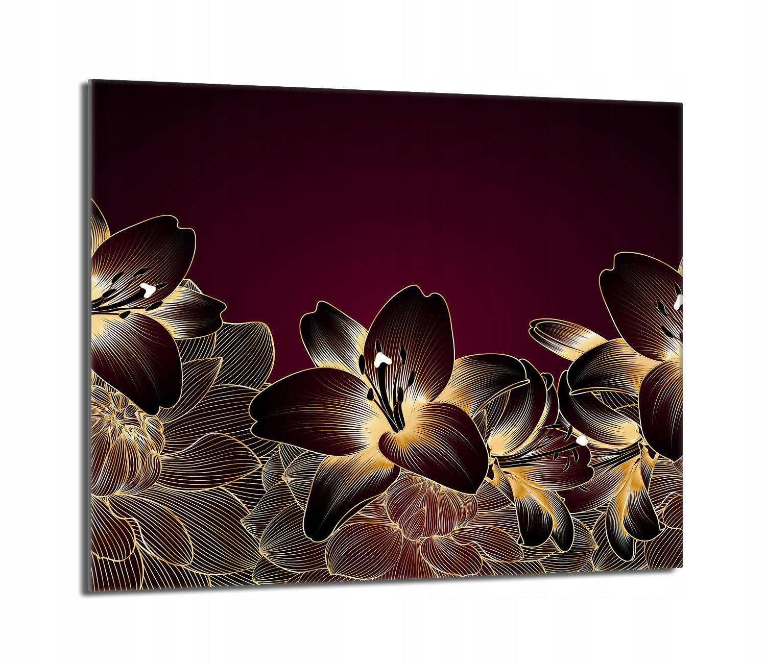Skleněná ochranná deska na sporák 60x52 Orchidej Do Kuchyně