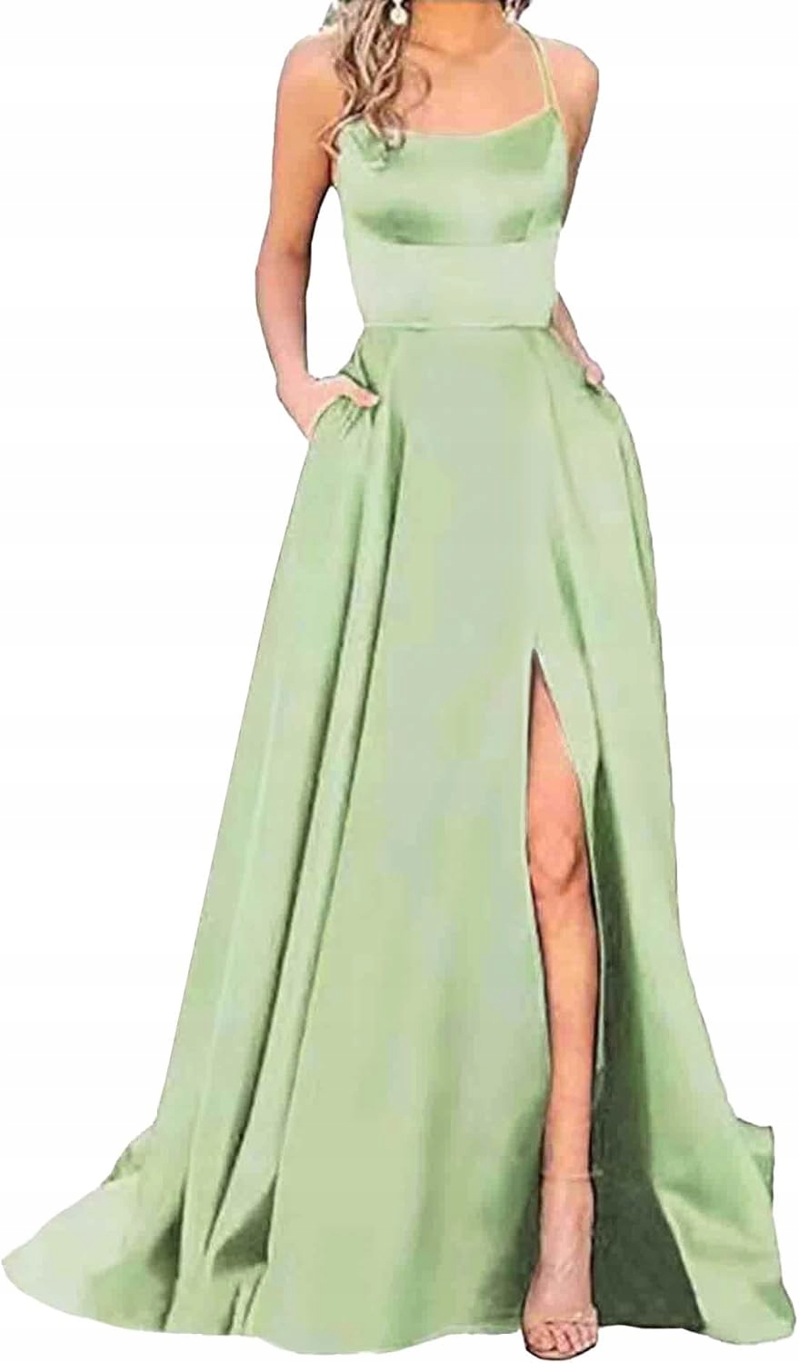 Hahaemma Šaty Elegantní Dámské Večerní Balanční Dlouhé Maxi Zelené 3XL