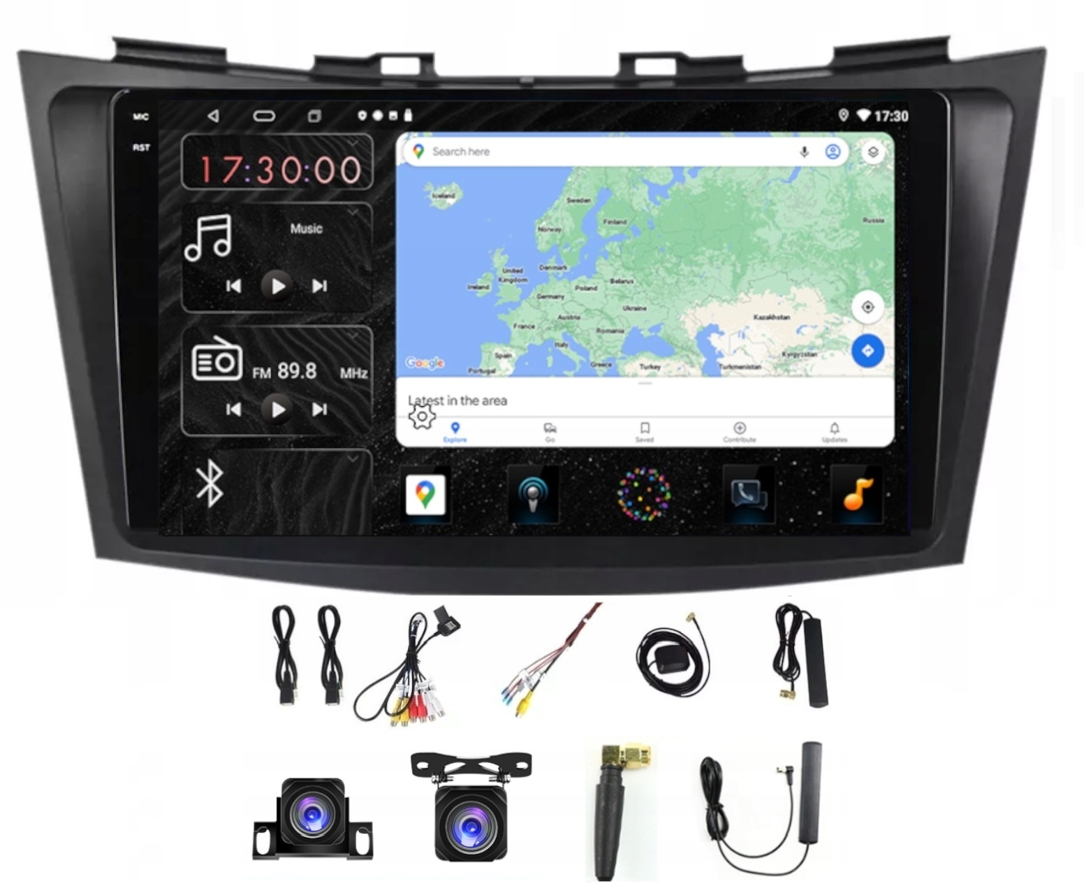 Rádio Navigácia Carplay Gps Android Suzuki Swift 2011-2015 4GB 64GB Sim