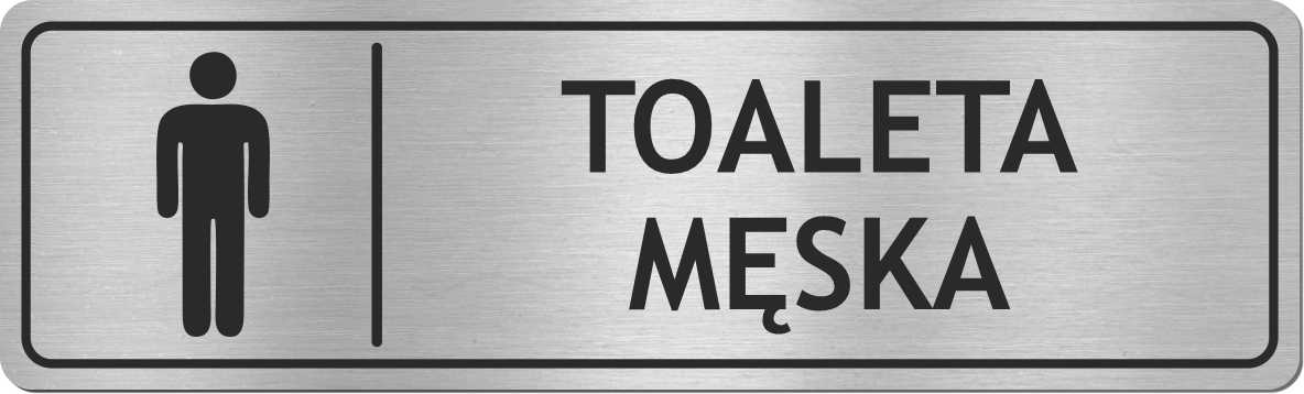 

Tabliczka na drzwi Toaleta Męska Stal Nierdzewna