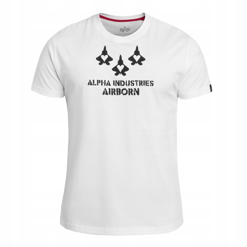 Tričko Sportovní bavlněné tričko Alpha Industries Airborn White L