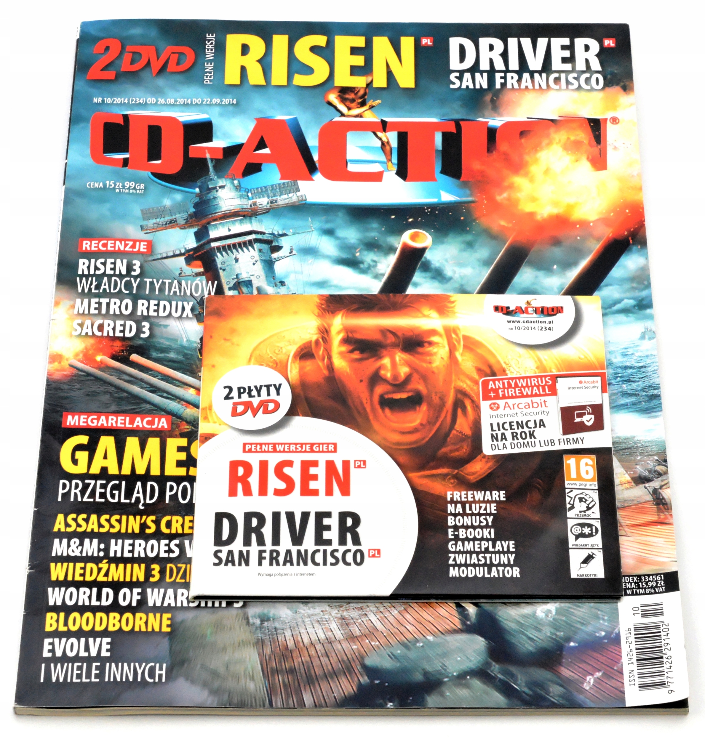 CD-Action 10 / 2014 + 2xDVD Risen, Driver