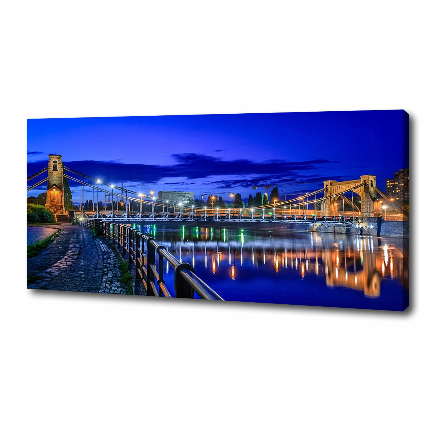 

Foto obraz duży na płótnie Wrocław nocą 125x50 cm