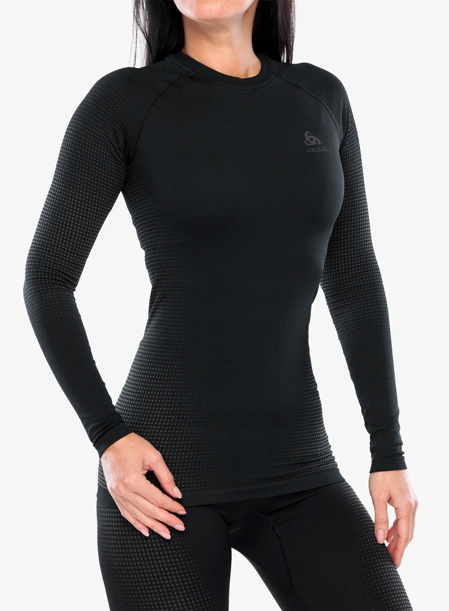 Dámská termo Mikina Odlo Performance Warm Bl Top Crew L/s šedá L