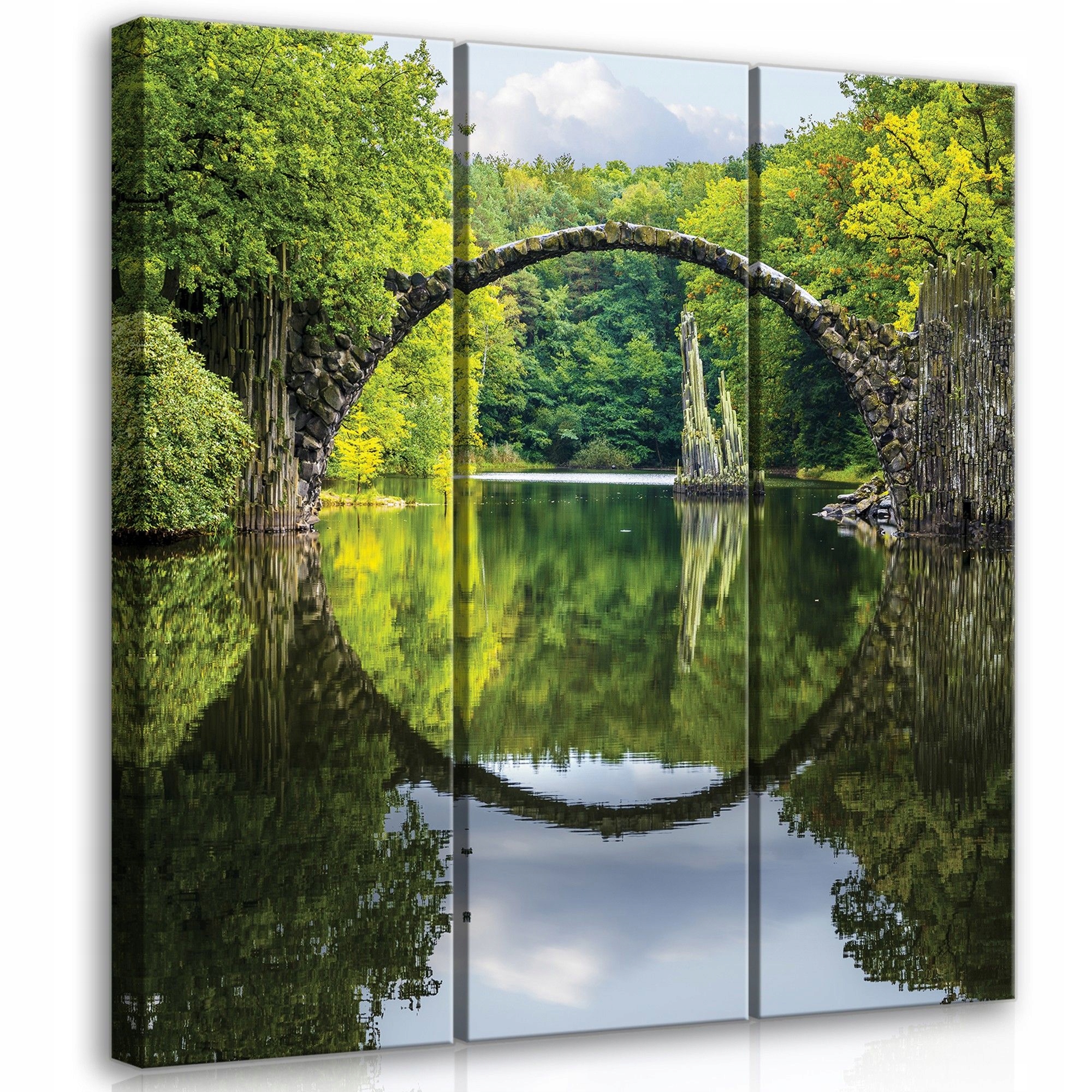 Obraz 90x100 Čertův most Rakotzbrücke Kromlau Sasko Německo most