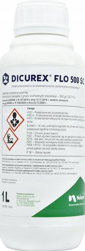 

Dicurex 500SC 1L Chwasty Zbóż Zboża Komosa Miotła